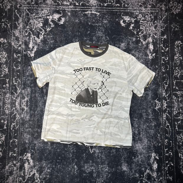 reversible camo design tee