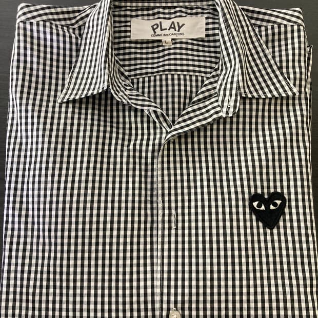 꼼데가르송 PLAY 체크 셔츠