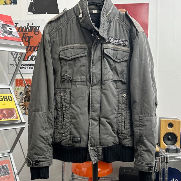 DOHC 도크 빈티지 코튼 블루종 자켓 그레이