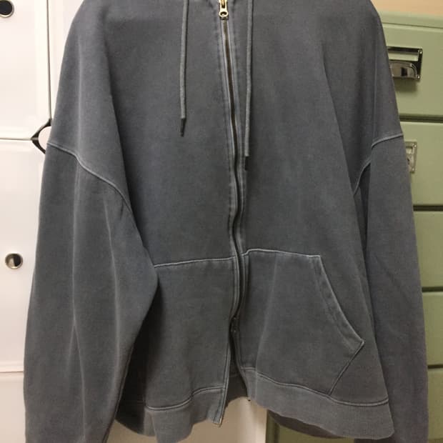 피그먼트 투웨이 기모 후드집업