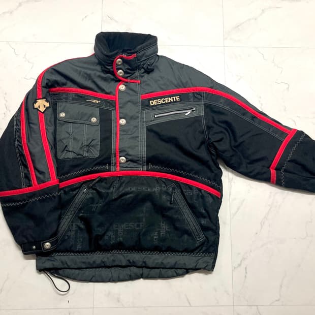80s 데상트 오버핏 아노락 스키 파카 자켓 105-110
