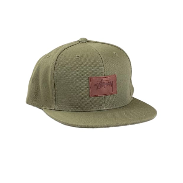 스투시 덕캔버스 스냅백 올리브