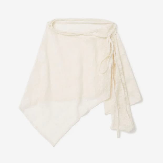 밀로우먼 레이스 랩 스커트 아이보리