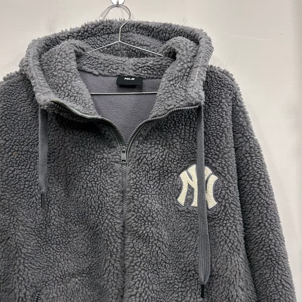 MLB 뉴욕양키스 뽀글이 집업 후드 플리스