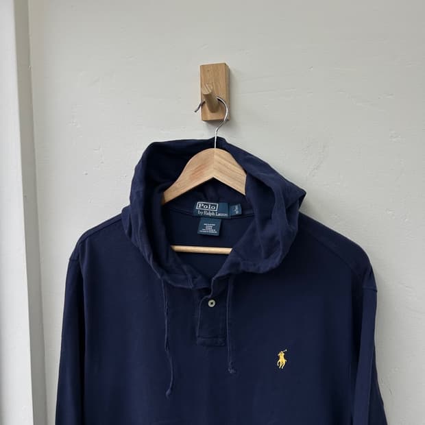 16358 - 폴로 랄프로렌 네이비 럭비 후드티