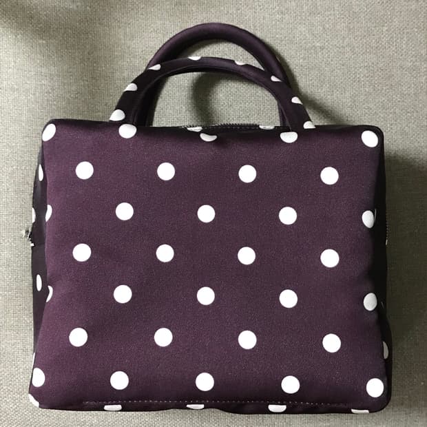 피치바스켓마켓 폴카 도트백 퍼플 Polka dot  bag