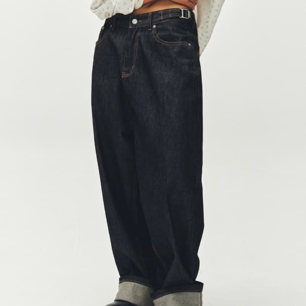 Plzproject side adjust boyfit denim, raw