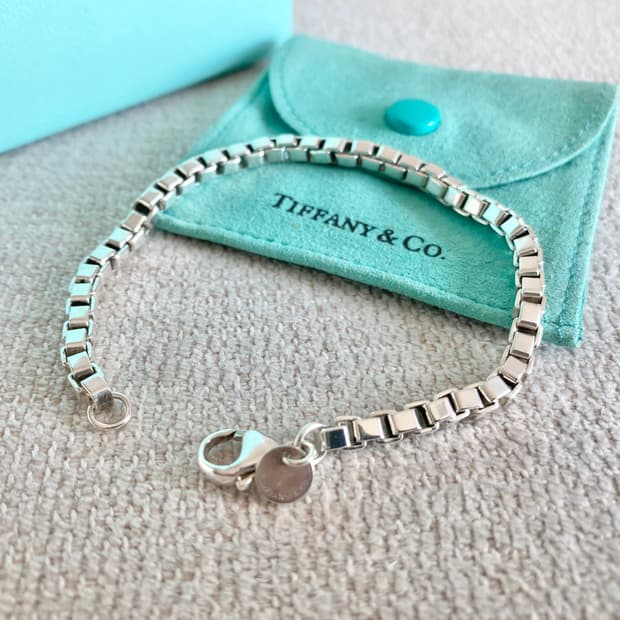 티파니 실버 베네치안 팔찌 18.5CM 남녀공용