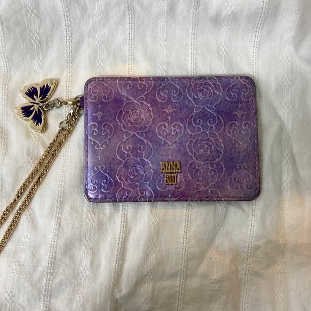 빈티지 엔틱 안나수이 에나멜 나비 지갑