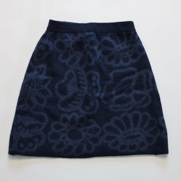 유니클로 마리메꼬 울 스커트_네이비