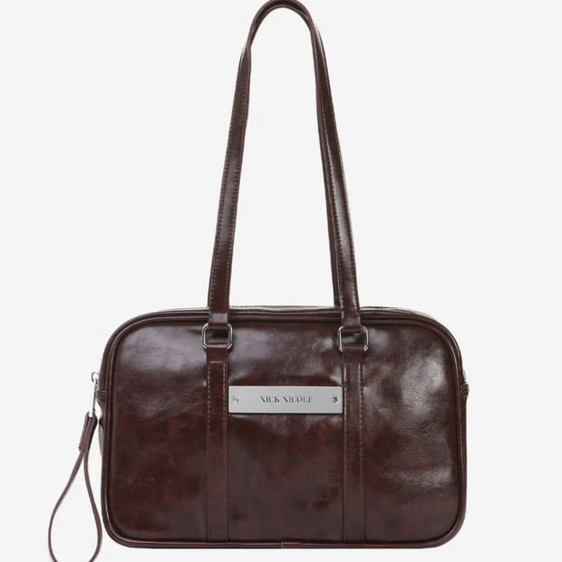 새상품) 닉앤니콜 크리스탈 레더 보스턴 백