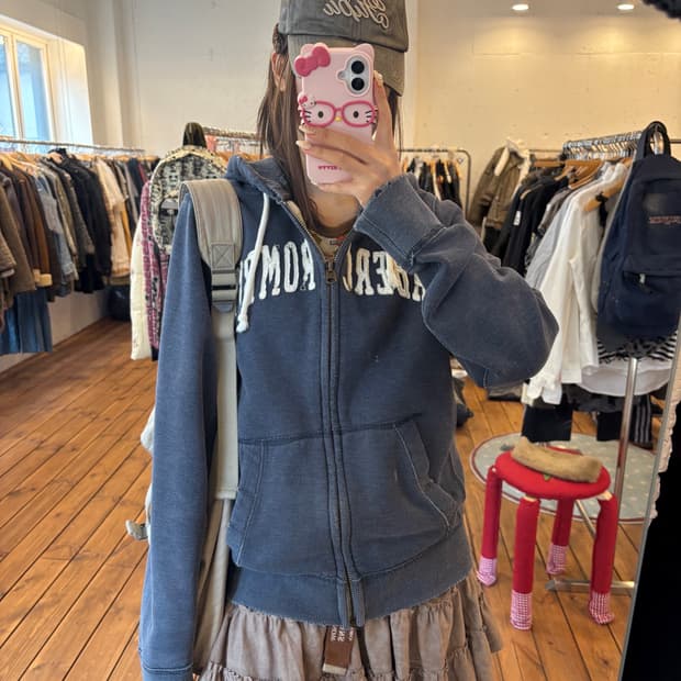 아베크롬비 블루 후드집업