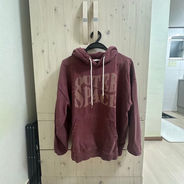에즈카톤 스페이스 헤비코튼 후드티 버건디 L