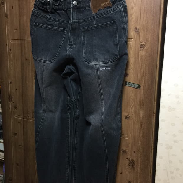 글랙 GP078 크리스 패치드 포켓 데님 팬츠 (블랙)