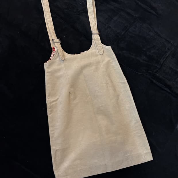 일본빈티지 멜빵 스커트