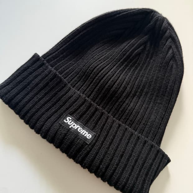 슈프림 오버다이드 블랙 비니