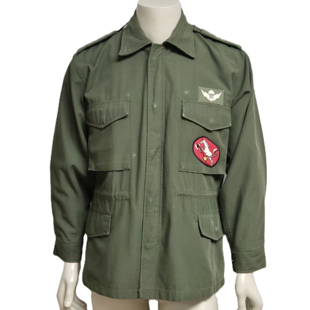 육군 구형 9사단 수색대대 중위 민무늬 야전상의 전투복 상의 자켓 (L)