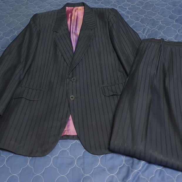 (맞춤정장) 라이프젠틀맨 쿼터 스트라이프 링클프리 울혼방 수트 셋업