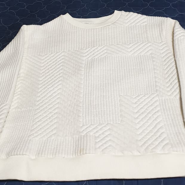 자라 엠보싱 긴팔 맨투맨 크림 (S)