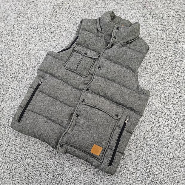 [95(M)] 헤지스 헤링본 덕다운 패딩 조끼 0102YH1