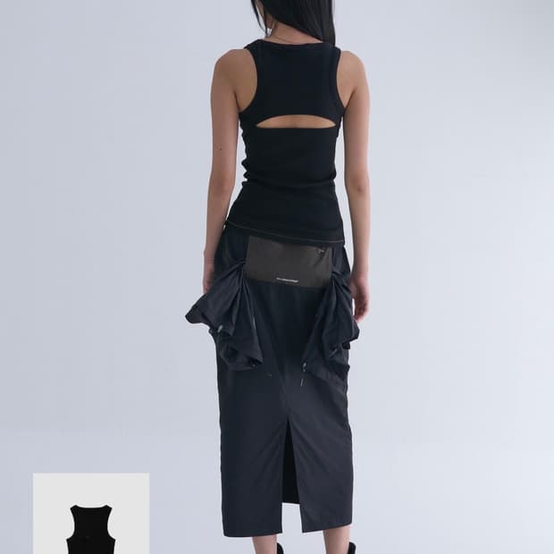 웰빙익스프레스 stiched sleeveless black