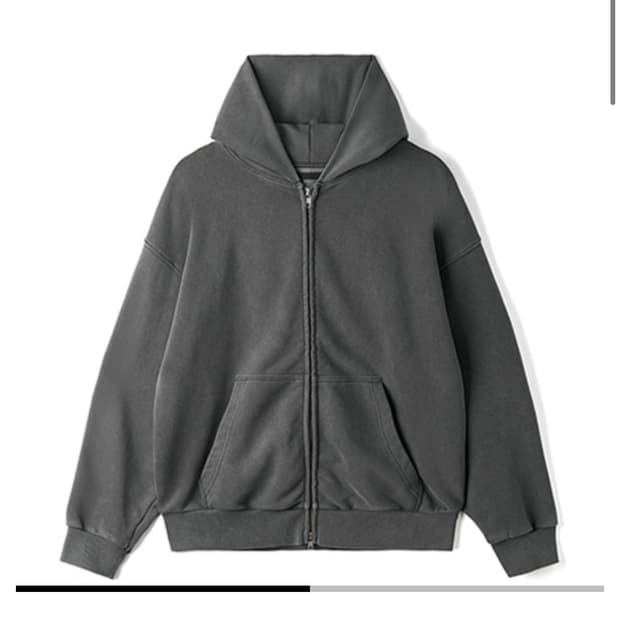 Htae  80s VTG Hood Zip Aged Black