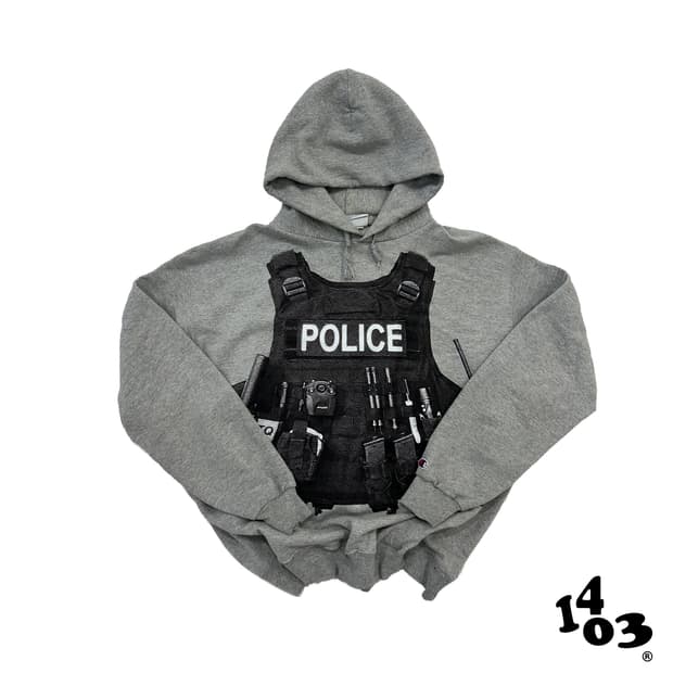 POLICE VEST 커스텀 후드티 🚓🚨
