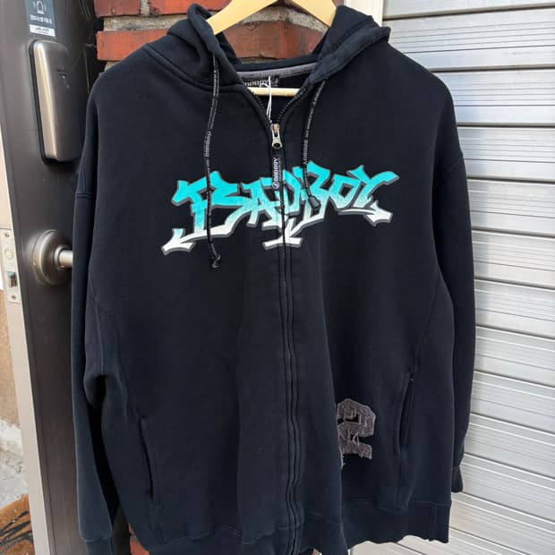 Bad boy y2k 그래픽 후드집업 