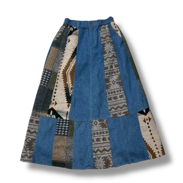 티티카카 에스닉패치 데님스커트 r2072