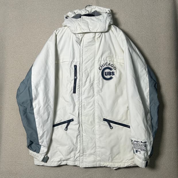 (XL) MLB 화이트 시카고 컵스 스노우보드 점퍼 
