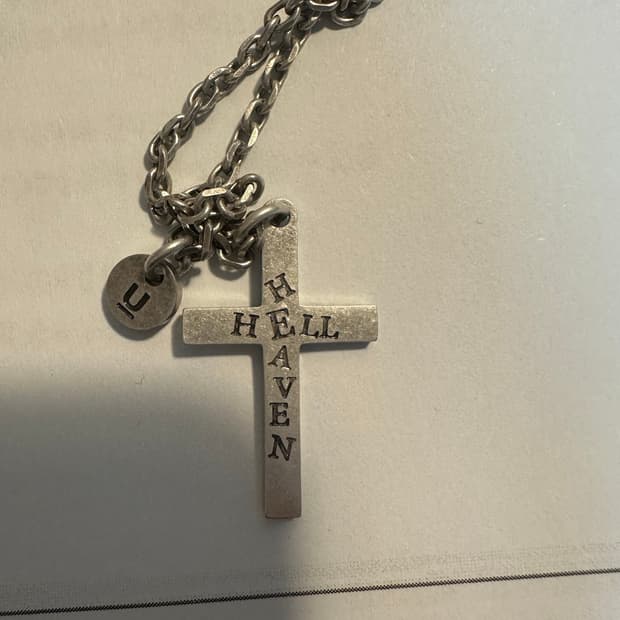 언더커버 Heaven Hell Silver Cross Chain 925