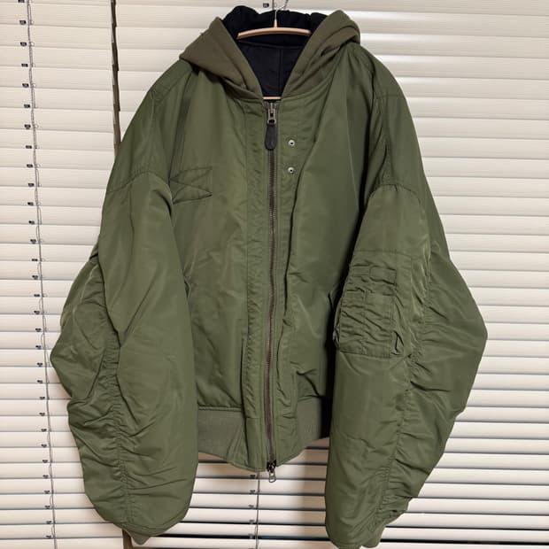 카미엔 듀얼후디 ma-1 점퍼