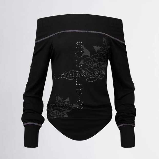 [ScupltorXEd Hardy] Raglan Off-Shoulder