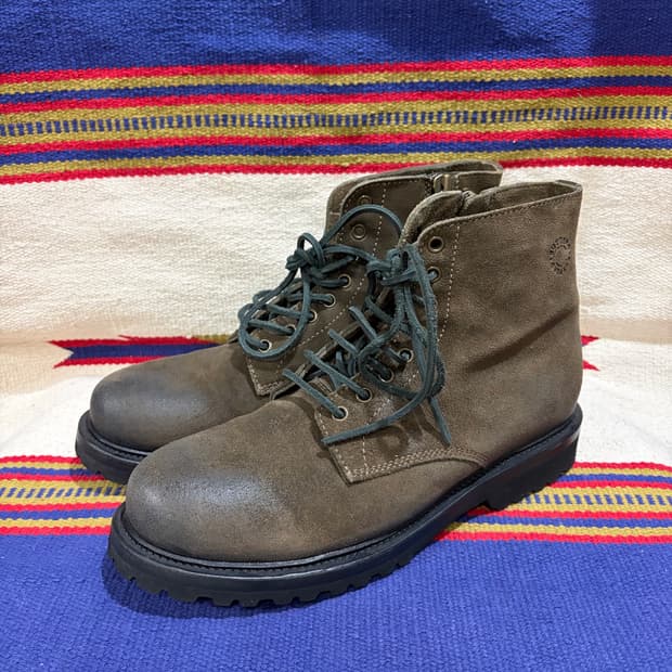 Buttero suede side zip lace up boots