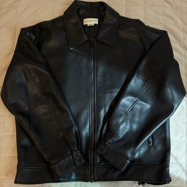 라퍼지스토어 버핑레더 오버핏 블루종