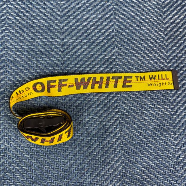 오프화이트 옐로우 인더스트리얼 벨트 