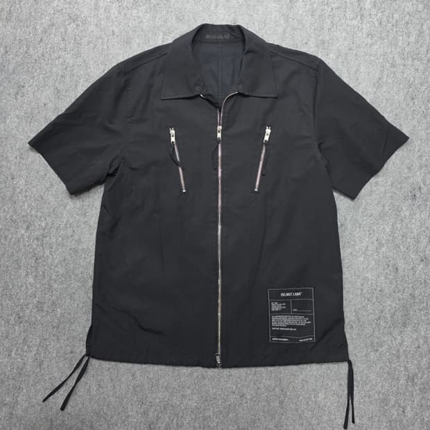 헬무트 랭 Helmut Lang 포켓 투웨이 집업 반팔 셔츠 S