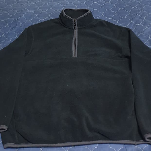 유니클로 하프집업 플리스 자켓 네이비 (M)