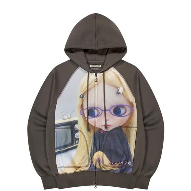 코이세이오 브라이스돌 집업 후디 브라운