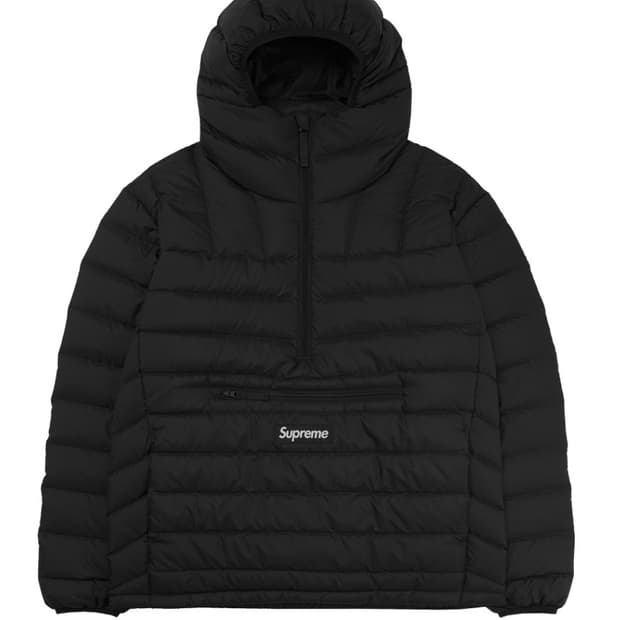 슈프림 마이크로 다운 하프 집 후드 풀오버 블랙 - 25FW