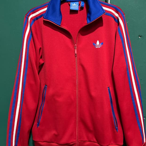 아디다스 트랙탑져지 레드 105