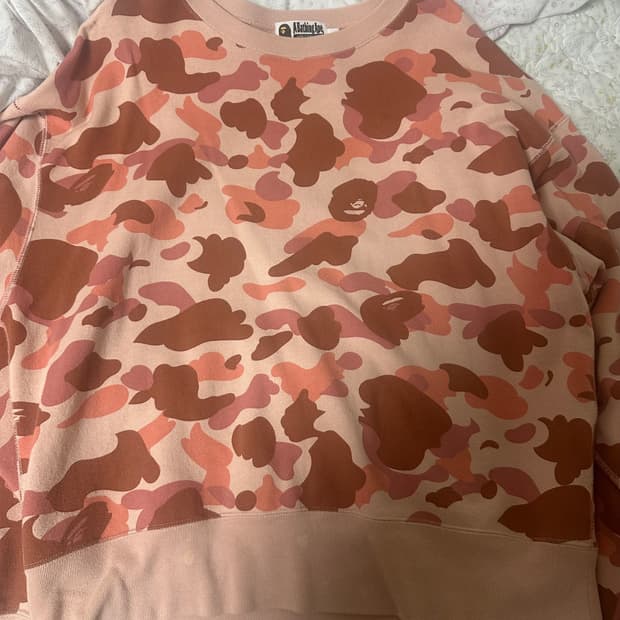 베이프 맨투맨 핑크