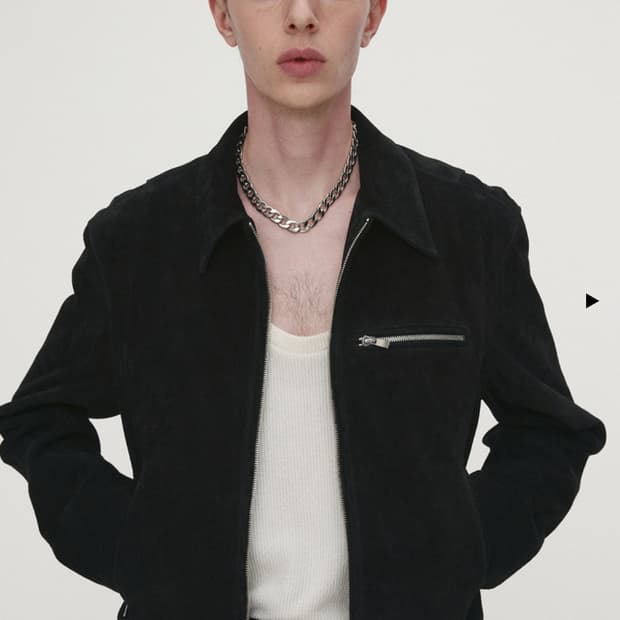 [새상품 L] 토니웩 스웨이드 집 블루종 자켓