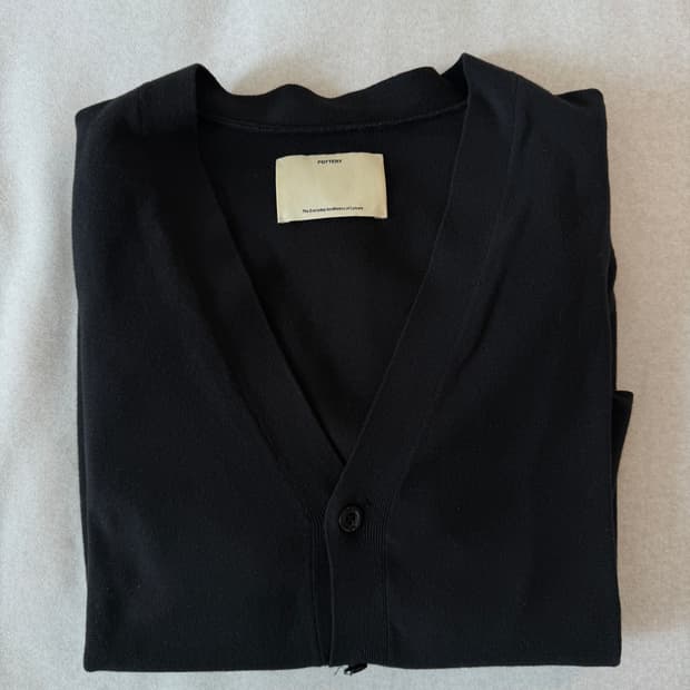 포터리 컴포트 가디건 블랙