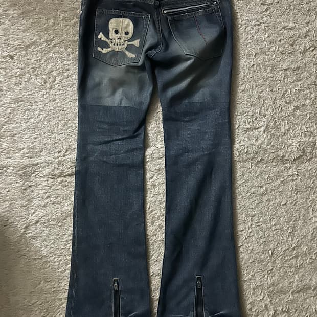 00s lgb skull patch jeans