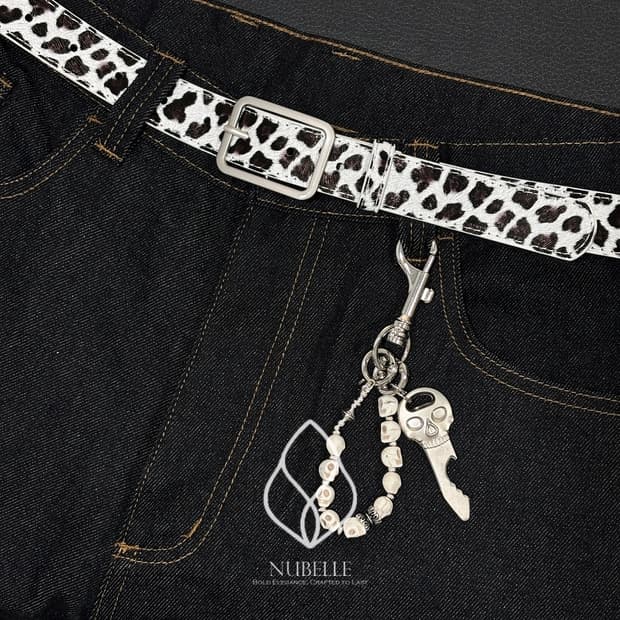 🌗 Dalmatian belt / 달마시안 호피 가죽 벨트