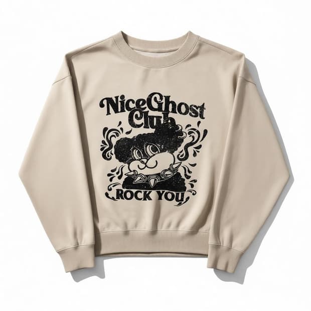 나이스고스트클럽 기모 맨투맨 S