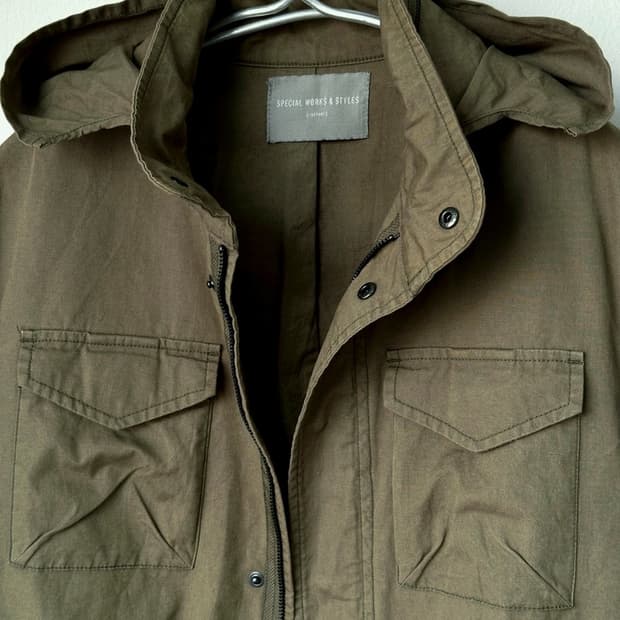 Cotton linen mil design field jacket
