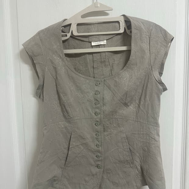 플라워 민트 블라우스 모리걸 Made in Japan