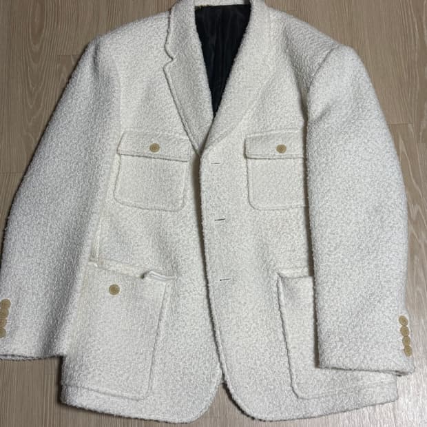 xoxogoodboy 화이트 트위드 자켓 os